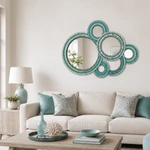 Zetamari Mosaics Cloud Mirror - Turquoise 