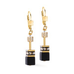 Coeur de Lion GeoCUBE Iconic Earrings - Onyx Black Gold 
