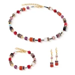 Coeur de Lion GeoCube Iconic Precious Bracelet - Festive Red 