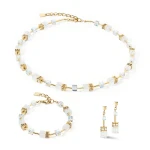 Coeur de Lion GeoCUBE Iconic Nature Necklace - White Gold 