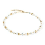 Coeur de Lion GeoCUBE Iconic Nature Necklace - White Gold 