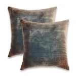 Kevin O'Brien Studio Ombre Velvet Pillow - Gunmetal - 18x18 - Set of 2 