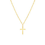 Midas 3D Cross Necklace on Paperclip Chain 