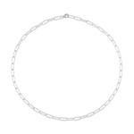 Diamond Paperclip Link Necklace