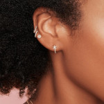 Shy Creation Diamond Star Huggie Earring 