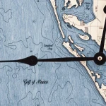 Sea & Soul Charts Sarasota Bay & the Islands Nautical Wood Clock 