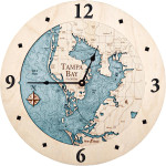 Sea & Soul Charts Tampa Bay Nautical Wood Clock 