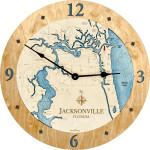 Sea & Soul Charts Jacksonville Nautical Wood Clock 
