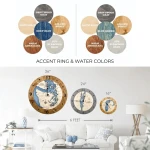 Sea & Soul Charts Jersey Shore Nautical Wood Clock 