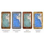 Sarasota Bay & the Islands Nautical Map Serving Tray with Boat Cleat Handles