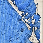 Sarasota Bay & the Islands Nautical Map Serving Tray with Boat Cleat Handles