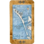Anna Maria Nautical Map Serving Tray with Boat Cleat Handles