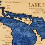 Great Lakes Nautical Map Serving Tray with Boat Cleat Handles