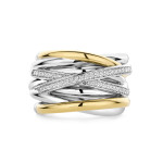 Ti Sento Milano Two-Tone Crossover Ring 