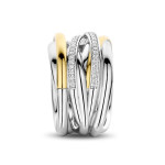 Ti Sento Milano Two-Tone Crossover Ring 