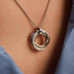 Ti Sento Milano Zirconia Circle Necklace - Two-Tone 