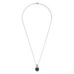 Ti Sento Milano Blue Cushion Structure Necklace with Pendant 