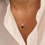 Ti Sento Milano Blue Cushion Structure Necklace with Pendant 