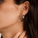 Ti Sento Milano Classic Silver Hoops 25mm 