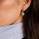 Ti Sento Milano Zirconia Cushion Hoops Gold 