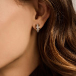 Ti Sento Milano Triple Band Zirconia Hoops Gold 