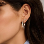 Ti Sento Milano Contrast Tennis Hoops 25mm 