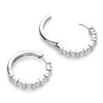 Ti Sento Milano Contrast Tennis Hoops Silver 25mm 