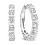 Ti Sento Milano Contrast Tennis Hoops Silver 25mm 