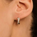 Ti Sento Milano Zirconia Crossover Hoops 