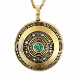 Alex Sepkus Circle Tourmaline and Diamond Pendant