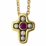 Alex Sepkus Cross Necklace - Ruby and Diamonds Alex Sepkus Cross Necklace - Ruby and Diamonds