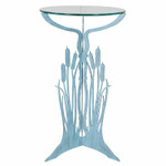 Cricket Forge Cattail Pedestal Verdi w/ Flat Glass Top