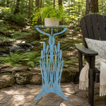 Cricket Forge Cattail Pedestal Verdi w/ Flat Glass Top