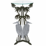 Cricket Forge Heron Pedestal Flat Glass Top