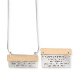 Kathy Bransfield Invincible - Quote Necklace