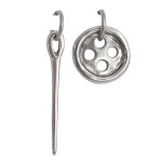 UNOde50 Needle and Button Earrings