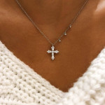 Meira T Diamond Cross Necklace Meira T Diamond Cross Necklace