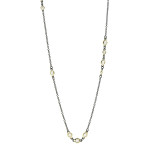 Freida Rothman Reverse Two Tone Cluster Bezel Wrap Necklace