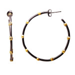 Freida Rothman Reverse Thin Bezel Hoop Earrings Freida Rothman Reverse Thin Bezel Hoop Earrings