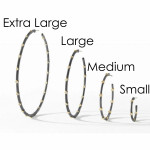 Freida Rothman Metropolitan Glam Earrings Gold and Rhodium - Medium Freida Rothman Metropolitan Glam Earrings Gold and Rhodium - Medium