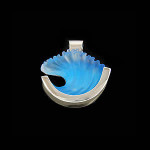 Matt Bezak Medium Wave Glass Pendant Sterling Silver Matt Bezak Medium Wave Glass Pendant Sterling Silver