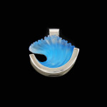 Matt Bezak Medium Wave Glass Pendant Sterling Silver Matt Bezak Medium Wave Glass Pendant Sterling Silver