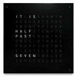 QLOCKTWO QLOCKTWO Large Powder Coated Steel Black Pepper