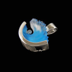 Matt Bezak Medium Wave Glass Pendant 14KT White Gold