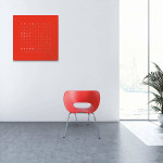 QLOCKTWO QLOCKTWO Large Powder Coated Steel Red Pepper QLOCKTWO QLOCKTWO Large Powder Coated Steel Red Pepper