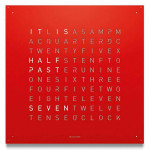 QLOCKTWO QLOCKTWO Large Powder Coated Steel Red Pepper QLOCKTWO QLOCKTWO Large Powder Coated Steel Red Pepper
