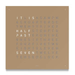 QLOCKTWO QLOCKTWO Classic Powder Coated Steel Hazelnut QLOCKTWO QLOCKTWO Classic Powder Coated Steel Hazelnut