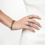 Freida Rothman Signature Bezel Pave Hinge Bangle Gold Rhodium Freida Rothman Signature Bezel Pave Hinge Bangle Gold Rhodium