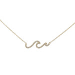 Liven Co Mini Wave Necklace in Yellow Gold