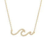 Liven Co Mini Wave Necklace in Yellow Gold